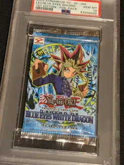 Yugioh PSA 10 1st Edition Legend Of The Blue-eyes White Dragon Booster Pack LOB - Image 2