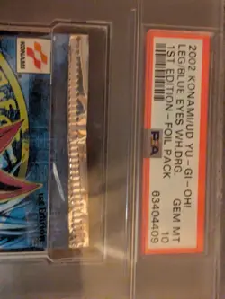Yugioh PSA 10 1st Edition Legend Of The Blue-eyes White Dragon Booster Pack LOB - Image 5