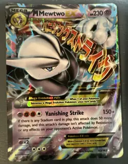 Mewtwo Mega EX Ultra Rare Holo Card 63/162 XY: Breakthrough Pokemon TCG - Image 1