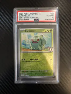 Pokemon 2023 151 Best Buy Exclusive Bulbasaur Promo Card PSA 10 - Image 1