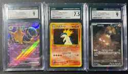 Pokemon Graded Card Lot JAPANESE CLEAN Alakazam Typhlosion Stunfisk CGC 9 MINT - Image 1