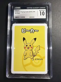 CGC 10 - Pikachu- Old Maid 2019 JPN Pokemon Japanese Babanuki Playing Card Mint - Image 1