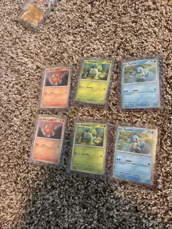 Pokemon 151 Promo Cards Charmander, Squirtle, Bulbasaur - Image 1