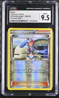 CGC 9.5 Skyla 148/162 Reverse Holo LOW POP Pokemon Card 2015 BREAKthrough - Image 1