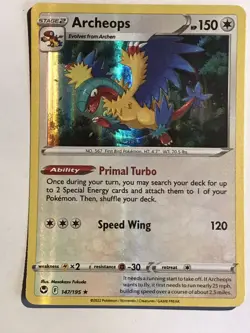 Archeops 147/195 Silver Tempest Holo Rare Pokemon Card - Image 1