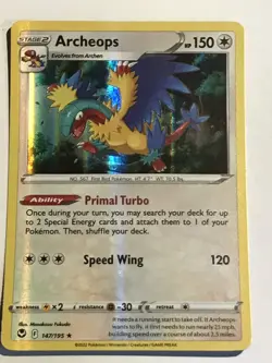 Archeops 147/195 Silver Tempest Holo Rare Pokemon Card - Image 2