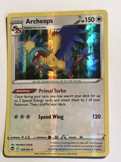 Archeops 147/195 Silver Tempest Holo Rare Pokemon Card - Image 3