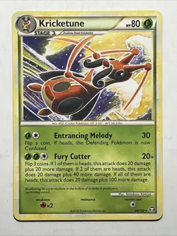 Kricketune 24/102 MINT -Vintage Rare Pokemon Card- HGSS Triumphant - Image 2