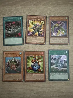 Yugioh Cards Toon Barrel Dragon Mermaid Harpie Shadow world Set with Bonus Gift - Image 1