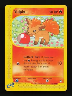 Vulpix 116/147 Common Aquapolis Pokemon Card - Image 1