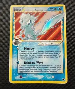 Pokemon Card-Mew-Gold Star-Holo-Ex Dragon Frontiers-101/101-ENG-Very Played - Image 1