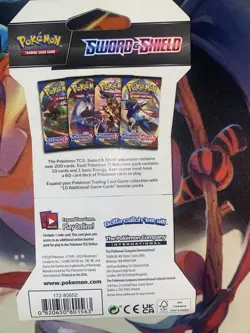 Pokemon Sword and Shield 10 Card Sleeved Booster Pack Base Set 2020 - Image 2