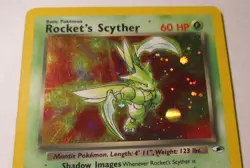 Pokemon TCG Gym Heroes Rocket's Scyther 13/132 Holo Card 2000 Used Played - Image 5
