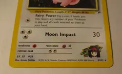 Pokemon TCG Gym Heroes Erika's Clefable 3/132 Holo Card 2000 Played RARE - Image 5