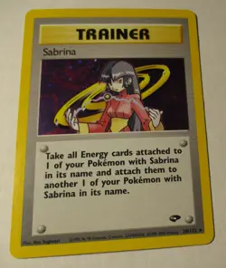 Pokemon TCG Gym Challenge Trainer Sabrina 20/132 Holo Card 2000 Played Vintage - Image 1