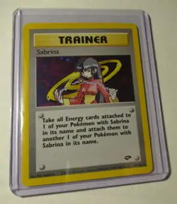 Pokemon TCG Gym Challenge Trainer Sabrina 20/132 Holo Card 2000 Played Vintage - Image 3