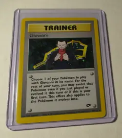 Pokemon TCG Gym Challenge Trainer Giovanni 18/132 Holo Card 2000 Played Vintage - Image 1