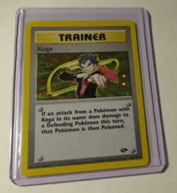 Pokemon TCG Gym Challenge Trainer Koga 19/132 Holo Card 2000 Played Vintage - Image 1