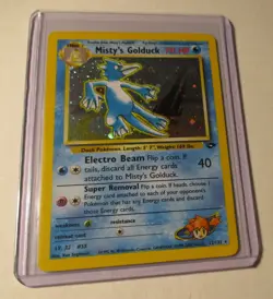 Pokemon TCG Gym Challenge Misty's Golduck 12/132 Holo Card 2000 Played Vintage - Image 3