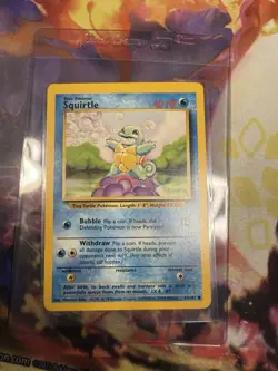 Squirtle Trainer B Deck 1999 Pokemon Base Set Card 63/102 EXTREMELY MINTY - Image 1