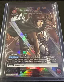 Union Arena Attack On Titan 3 Card Set, Sasha, Reiner, Hange - Image 1