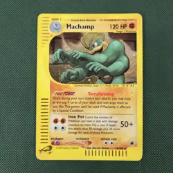 MP Machamp 16/165 Expedition Holo Foil Swirl Ultra Rare Nintendo Pokemon Card - Image 2