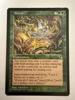 MTG: Aluren Card Tempest 1997 Magic The Gathering Rare - Image 1
