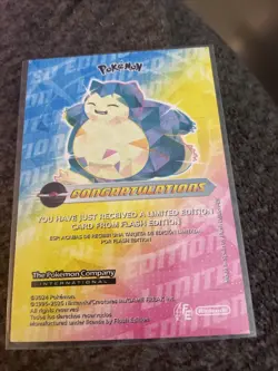 Snorlax Cracked Ice Holo Blue Pokedex Card Limited Edition Flash Box Hit - Image 2