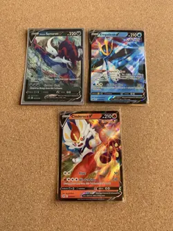 Pokemon TCG Card Mixed Lot of V Ultra Rare Cards 3x- Starters Empoleon Po5 - Image 1