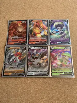 Pokemon TCG Card Mixed Lot of V Ultra Rare Cards 6x- Hetran Vint PO2 - Image 1