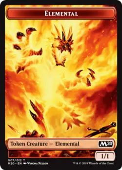 1 x Elemental Token - Core Set 2020 - Light Play - MTG - Image 1