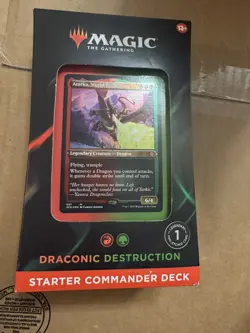 Magic The Gathering Starter Commander Deck - Draconic Destruction (Red-Green) - Image 1