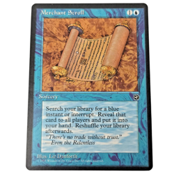 MTG Merchant Scroll Homelands HML Common Blue Sorcery Search Instant Magic LP - Image 1