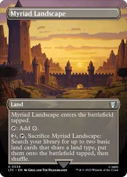MTG - Myriad Landscape - Silver Foil - Borderless - Lord of the Rings - Magic - Image 1