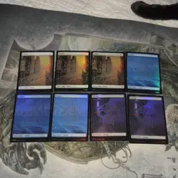 MTG Spider-Man : Mix Full Art Basic Lands All Foils Lot ▪ 8 - Image 1