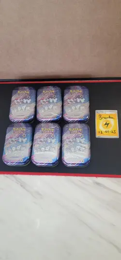 Pokemon TCG: Scarlet & Violet: Paldean Fates Mini Tin - Maushold - 2 Packs Incl. - Image 1