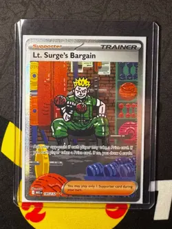 Lt. Surge's Bargain 185/132 - Pokemon TCG - Mega Evolution SIR Holo - M/NM - Image 3