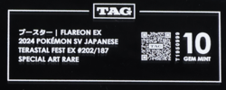 2024 Pokemon Terastal Festival Japanese 202/187 Flareon EX SAR TAG 10 - Image 3
