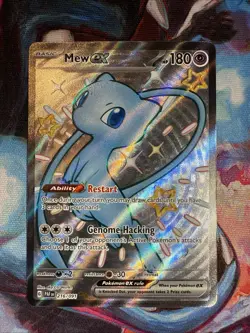 Pokemon TCG Mew ex 216/091 Shiny Ultra Rare Full Art SV Paldean Fates Holo - Image 1