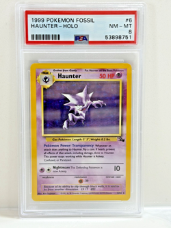 1999 Pokemon Fossil Haunter Holo #6 - PSA 8 NM-MT - Vintage WotC Holo Rare - Image 1