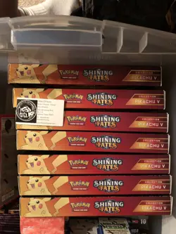 1 NEW POKEMON TCG: SHINING FATES PIKACHU V BOX | 4 Booster Packs SEALED - Image 1