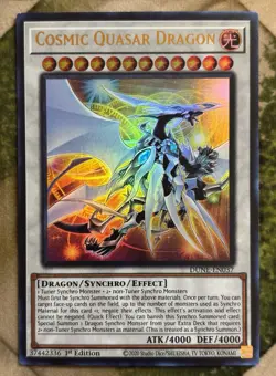 YuGiOh COSMIC QUASAR DRAGON Ultra Rare DUNE-EN037 - Image 2