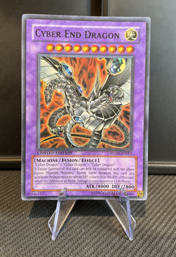 YUGIOH TCG CYBER END DRAGON STON-ENSE1 SUPER LIMITED EDITION LP - Image 1