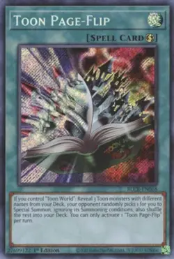 Yugioh! LP Toon Page-Flip - BLCR-EN068 - Secret Rare - 1st Edition Lightly Playe - Image 1