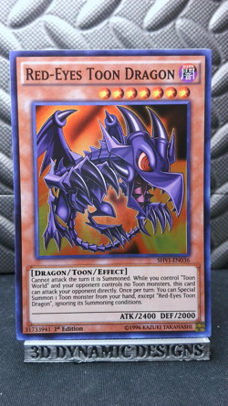 | Yugioh Red-Eyes Toon Dragon SHVI-EN036 1st Super Shining Victories NM 🔥 | - Image 1