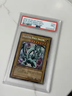 2002 Yu-Gi-Oh Collector's Tins BLUE-EYES WHITE DRAGON BPT-003 Secret Rare PSA 9 - Image 2