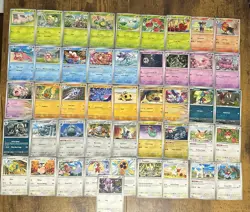 Pokemon Prismatic Evolutions Set 100 Complete Common/Uncommon/Holo Rare Cards - Image 1