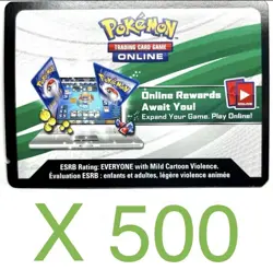 500 POKEMON TCG Online Code Cards (500 Count Random Assortment NOT USED) - Image 1