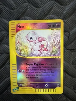 Pokemon TCG Mew Reverse Holo Expedition Base Set 55/165 Card MP - Image 1