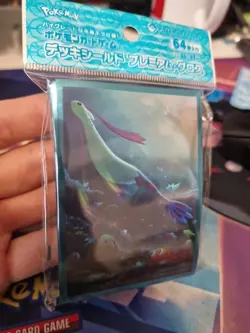 Pokemon Center Card Game Sleeve Milotic Premium Gloss 64 sleeves deck Shield - Image 1